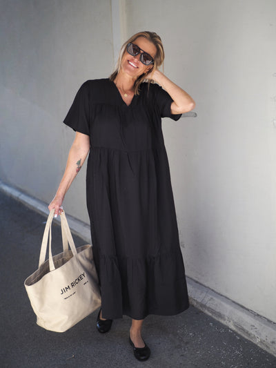 Freja Midi Dress Black