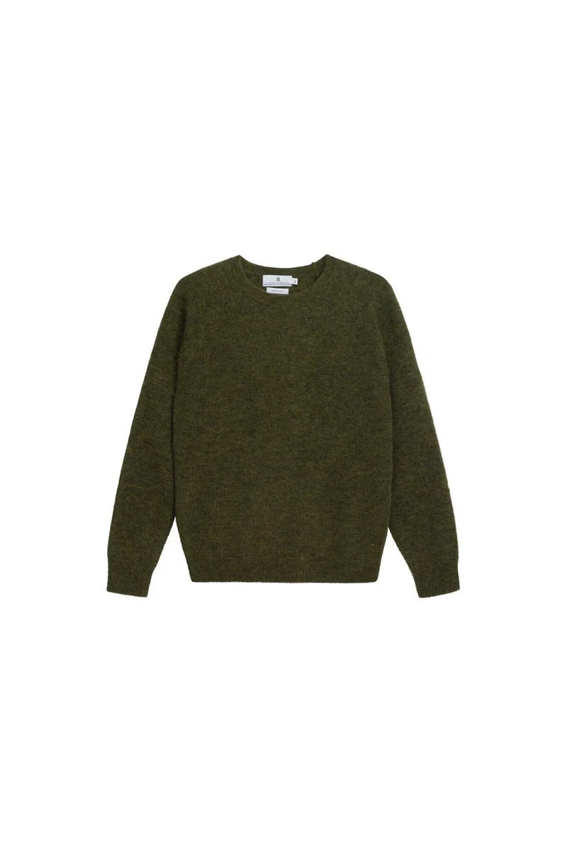 FIONA SWEATER DK GREEN MELANGE