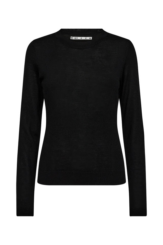 Essex LS O-neck Knit Black