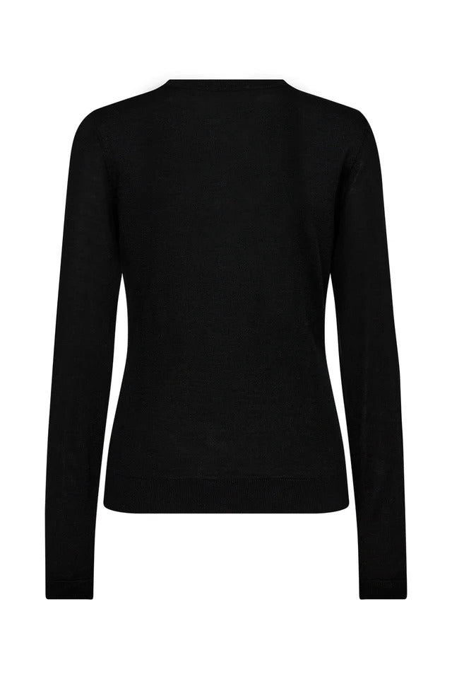 Essex LS O-neck Knit Black