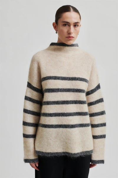 Ovalis Knit T-Neck Brazilan Sand Grey