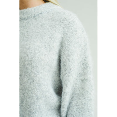 Patrisia solid knit pullover Light grey melange