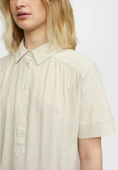 Adeline Blouse Stripes Olive Gray