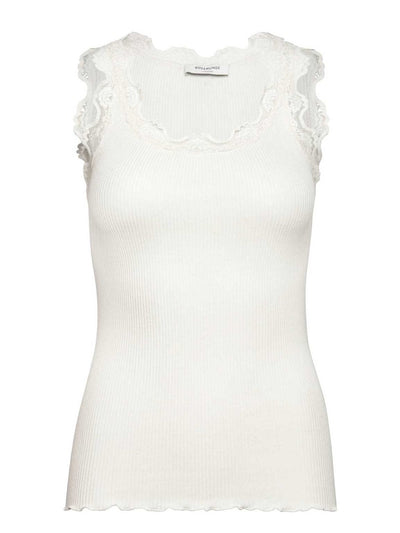 Babette Silk Top W/lace Ivory