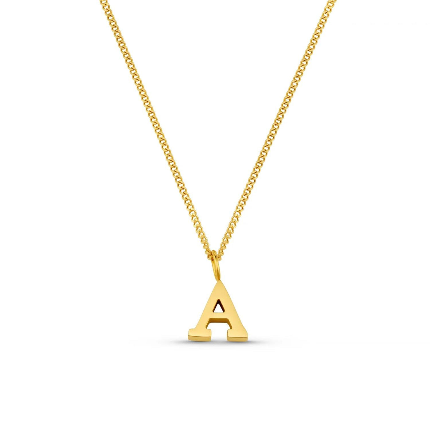 LUXE A Initial Necklace Gold