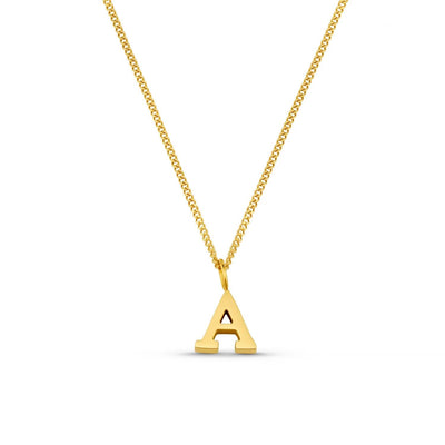 LUXE A Initial Necklace Gold