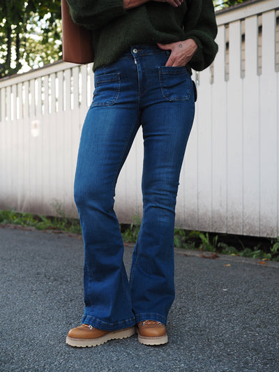 Ann Charlotte Earth Jeans Wash Cayenne Denim Blue