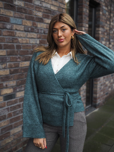 Brook Knit Wrap Cardigan Balsam Green