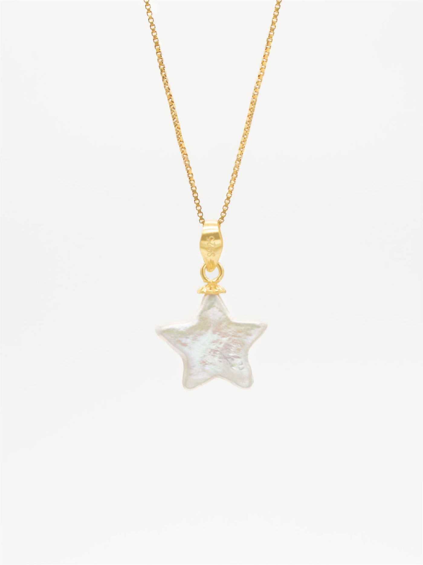 Pearl Star Necklace Gold