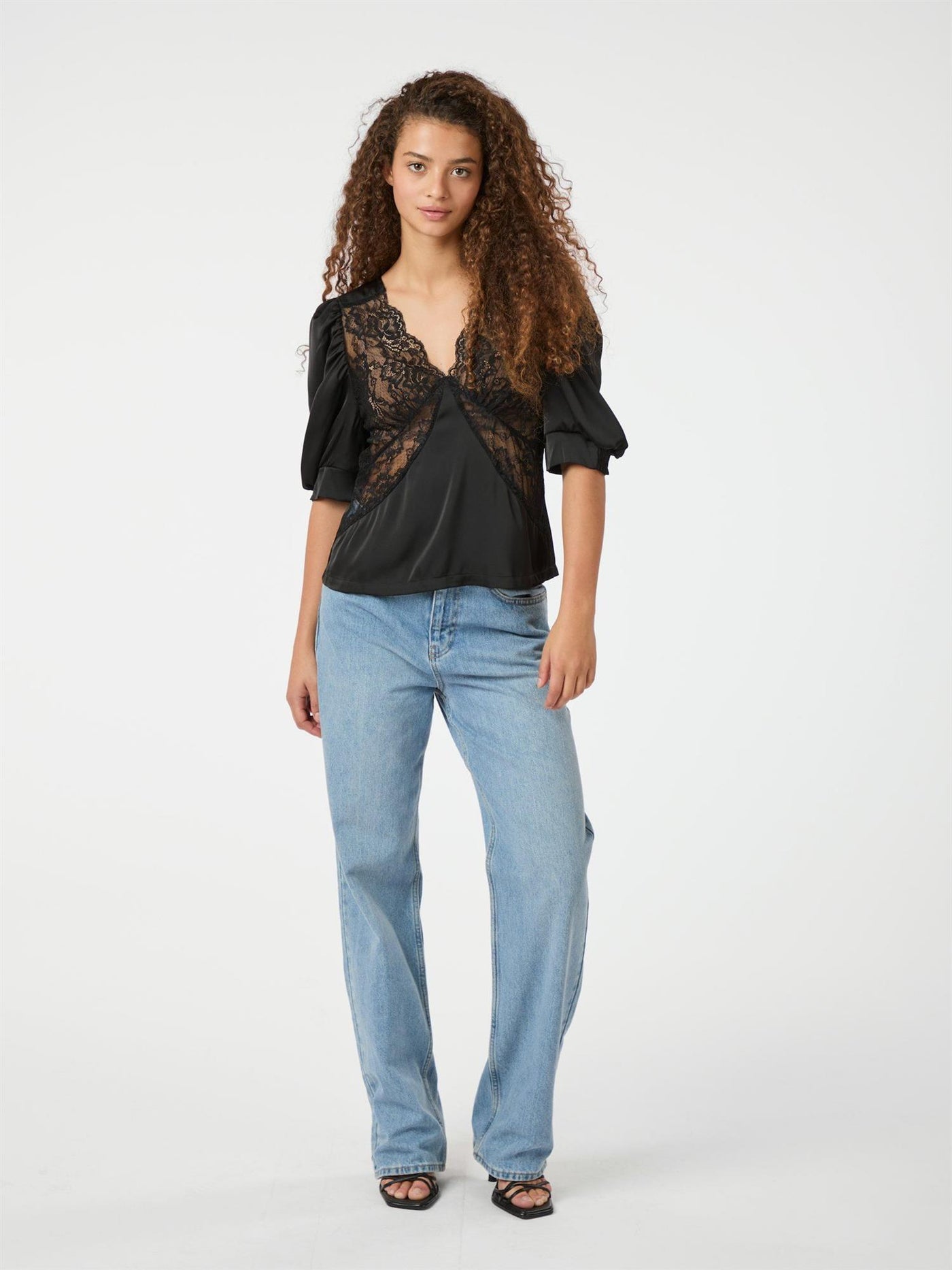 Ambrosi Lace Blouse Black