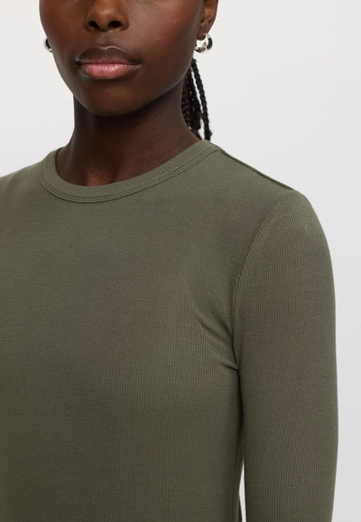 Fenja O-neck Top Tea Leaf