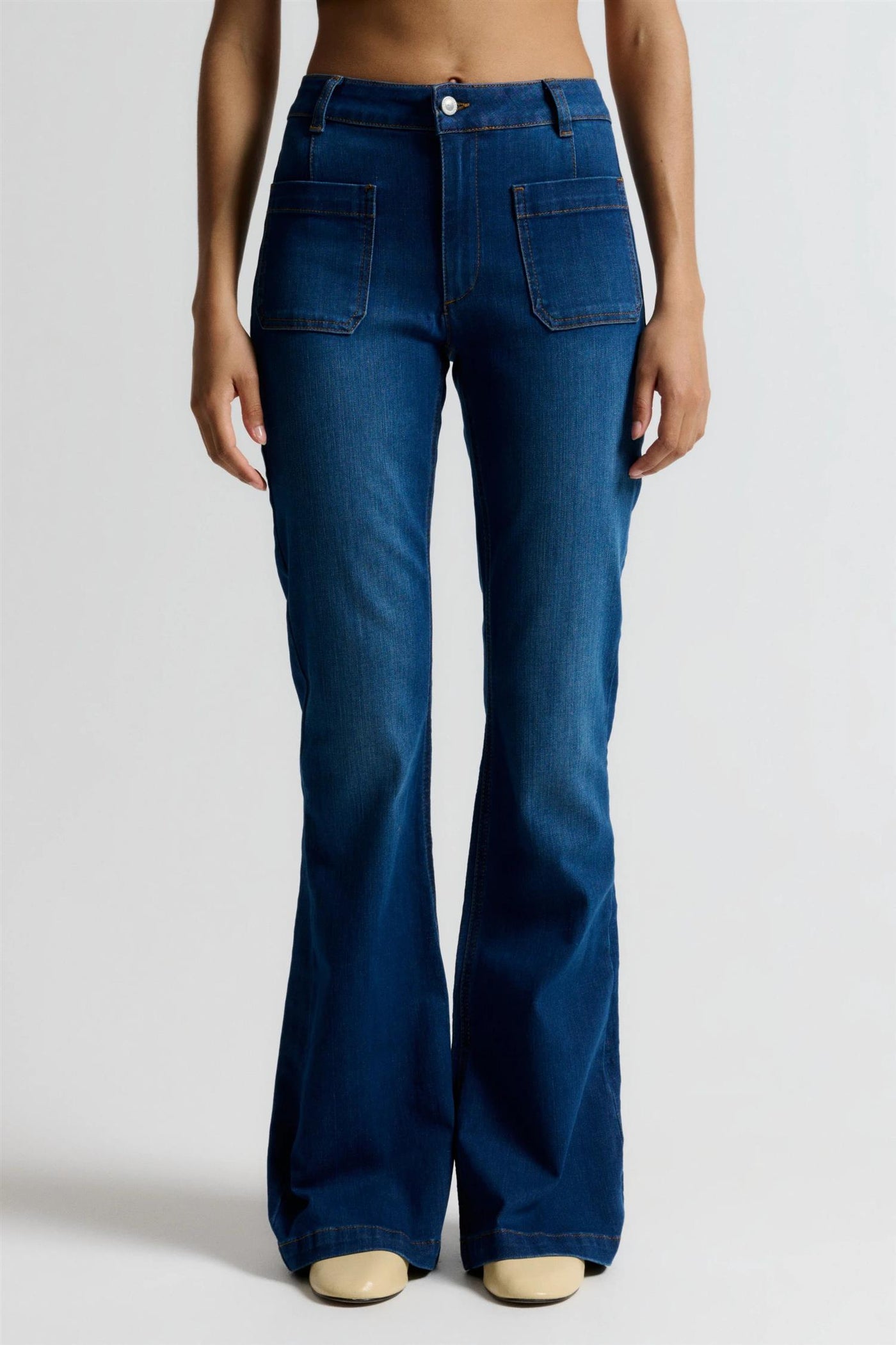 Ann Charlotte Earth Jeans Wash Cayenne Denim Blue