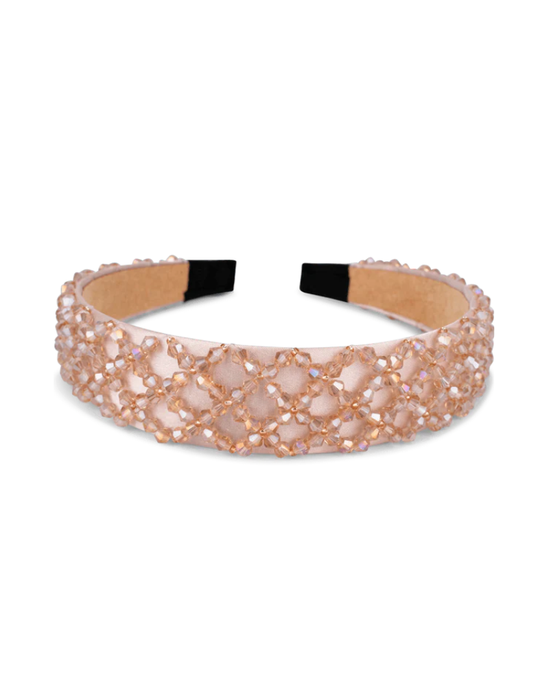 Sandy Crystal Headband Beige