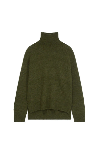 ALWYN SWEATER DK GREEN MELANGE