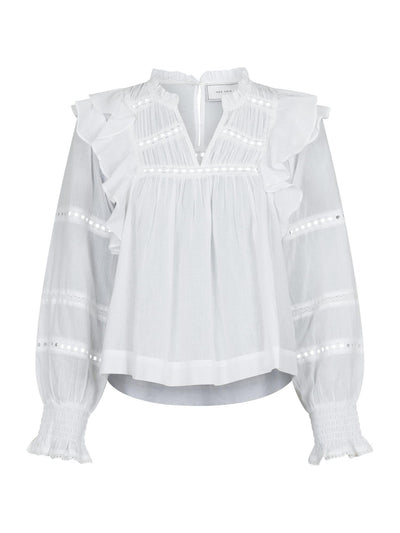 Aurika S Voile Blouse White