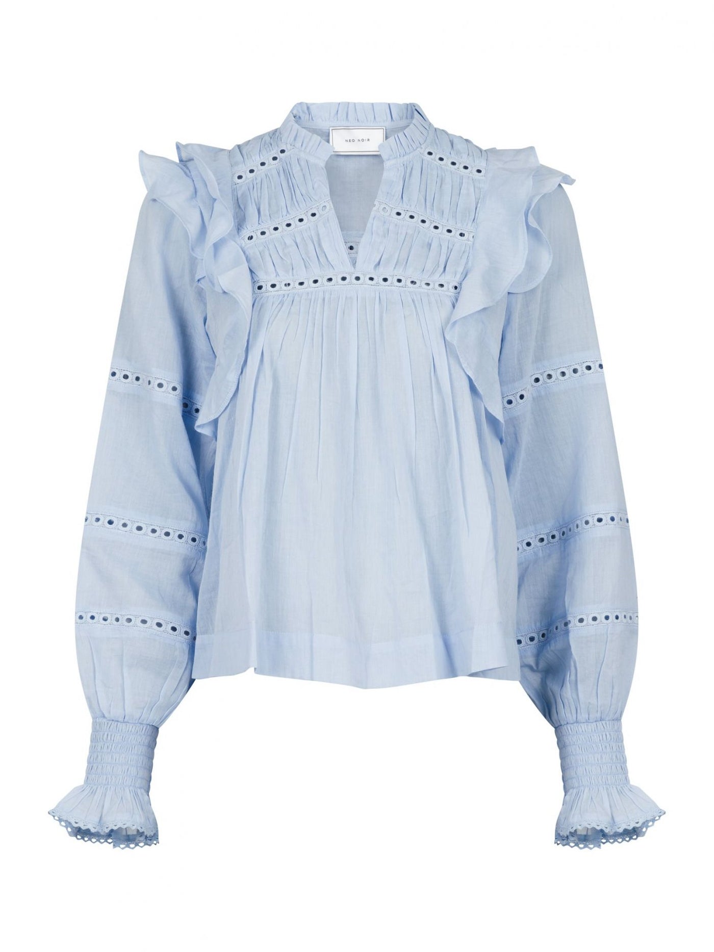 Aurika S Voile Blouse Light Blue