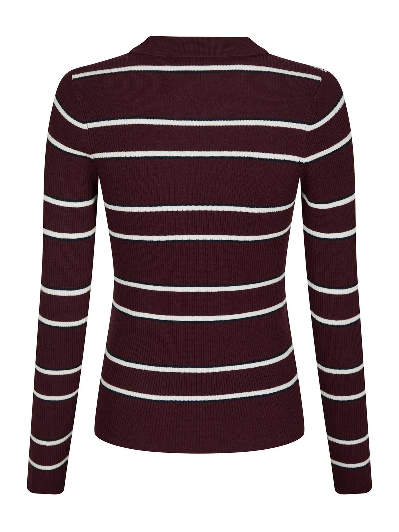 Jillan Polo Knit Blouse Wine