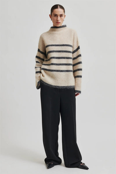 Ovalis Knit T-Neck Brazilan Sand Grey