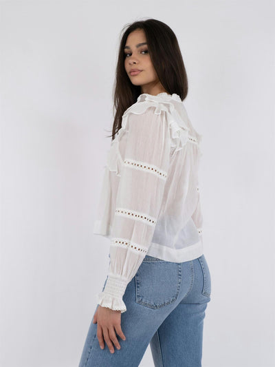 Aurika S Voile Blouse White