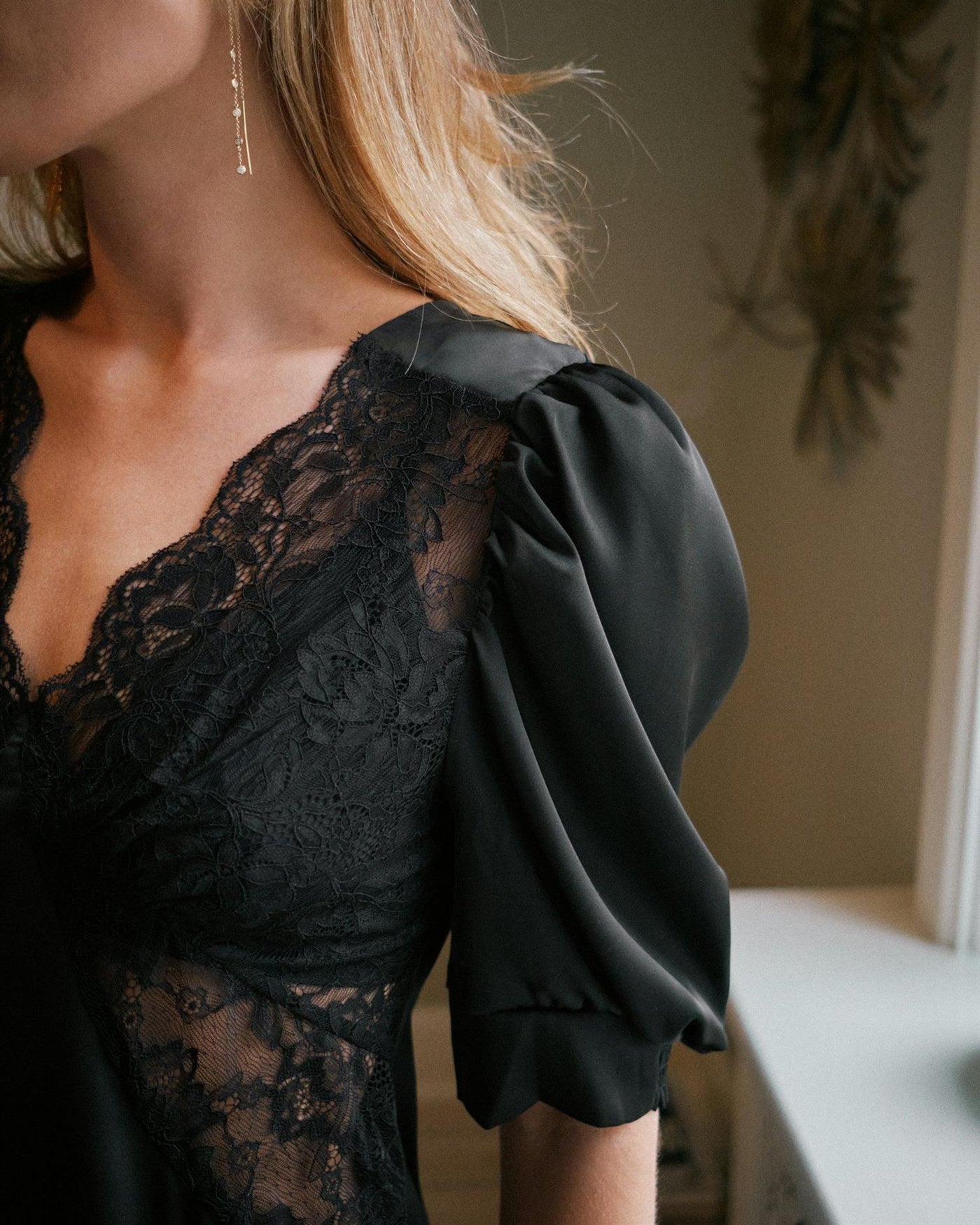 Ambrosi Lace Blouse Black