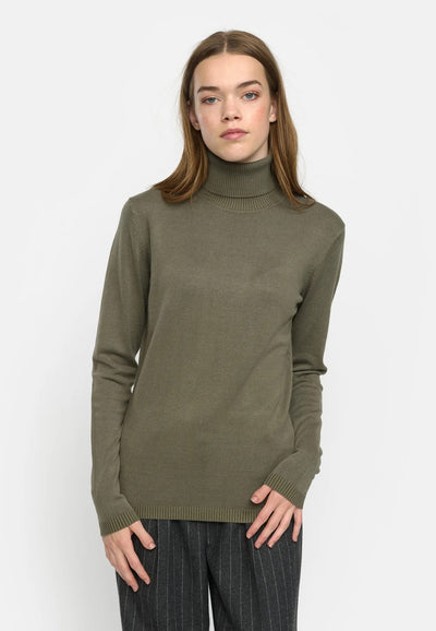 Marla Rollneck Knit Tea Leaf