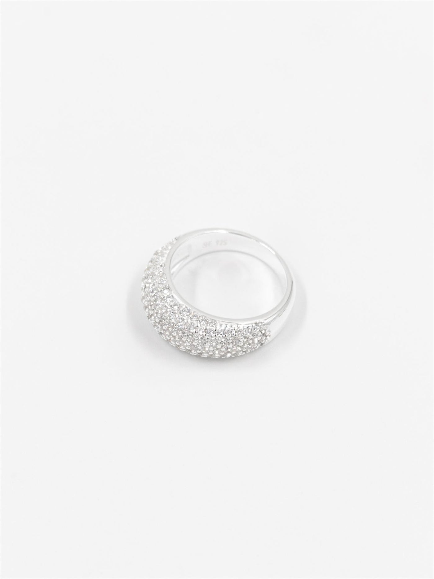 Diamond Dome Ring Silver