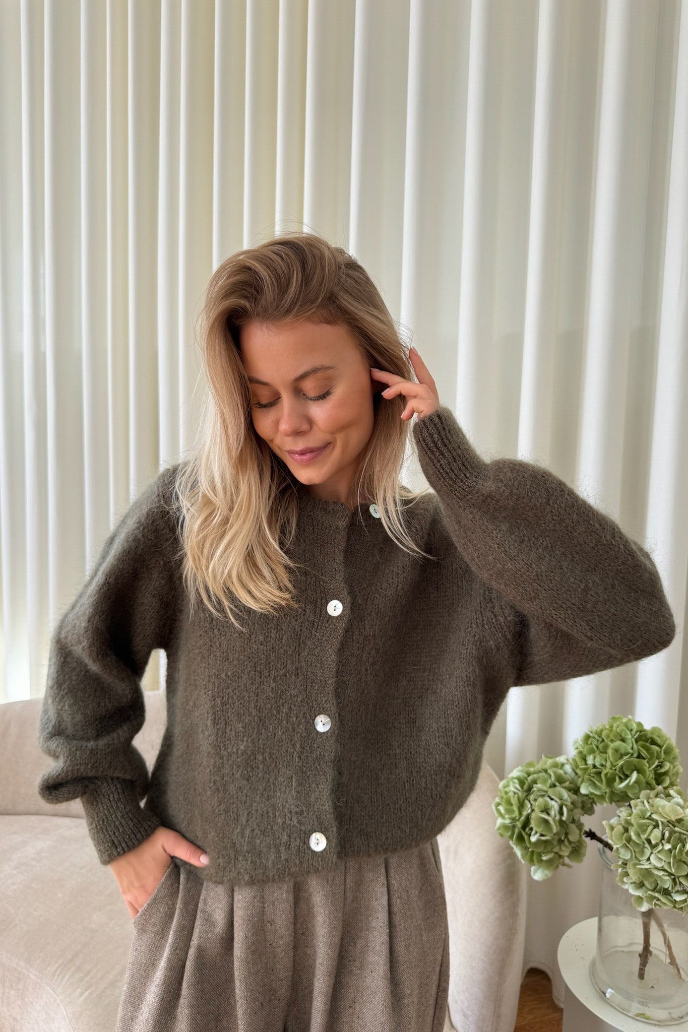 Ida Cardigan Army Green