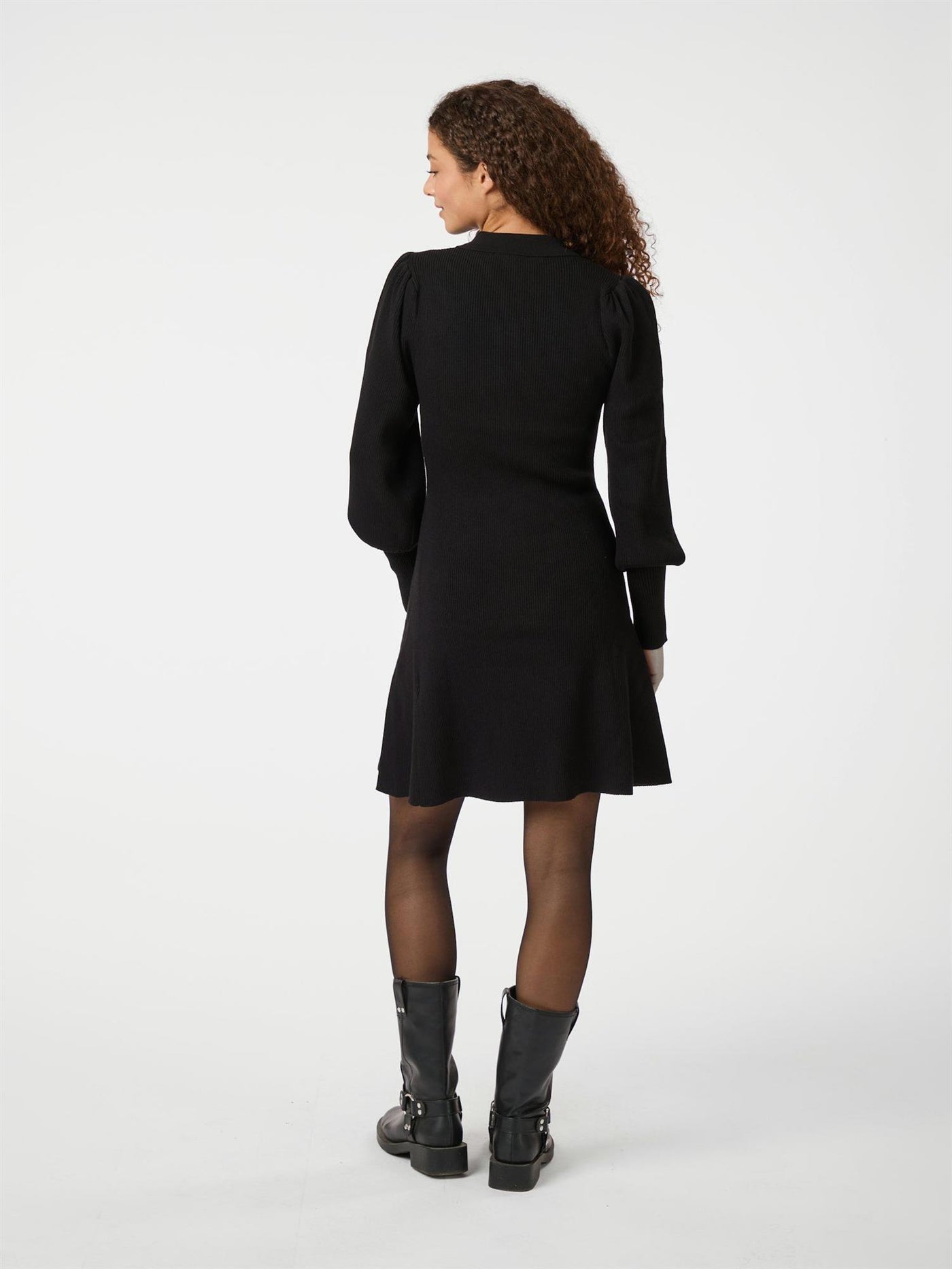 Polli Rib Knit Dress Black