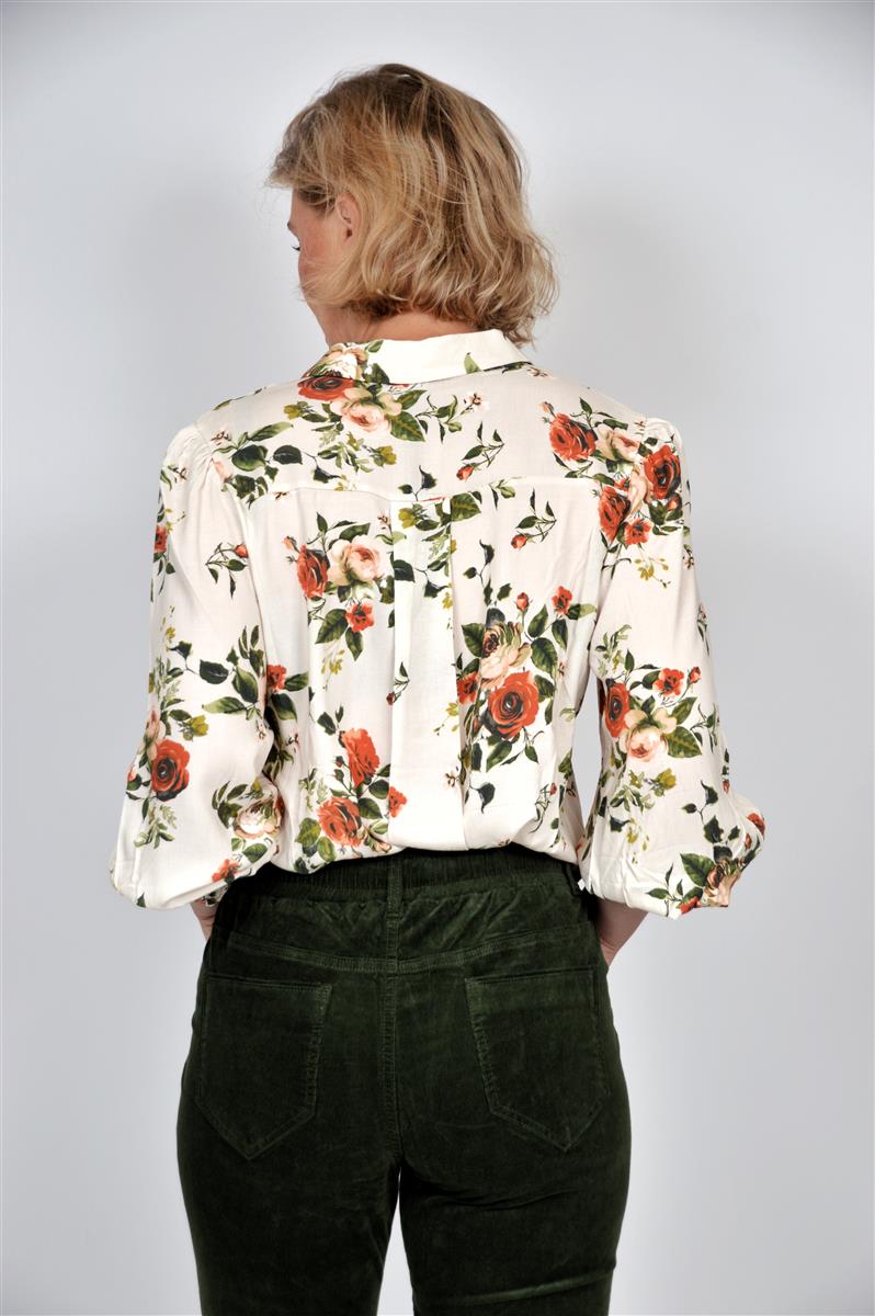 Feminine printed blouse Off White