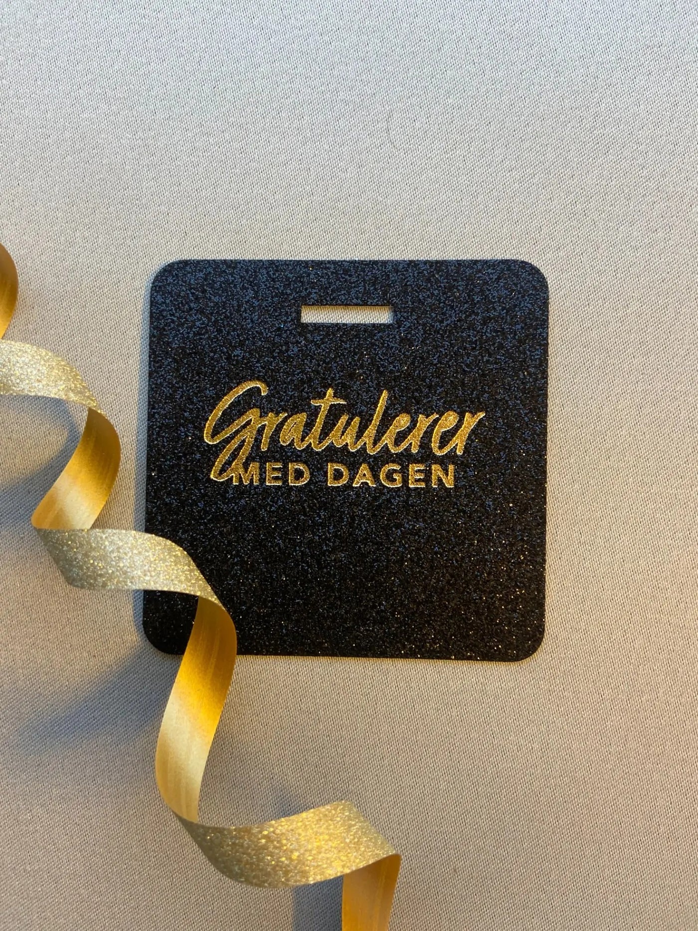 Glitterkort "Gratulerer med dagen"